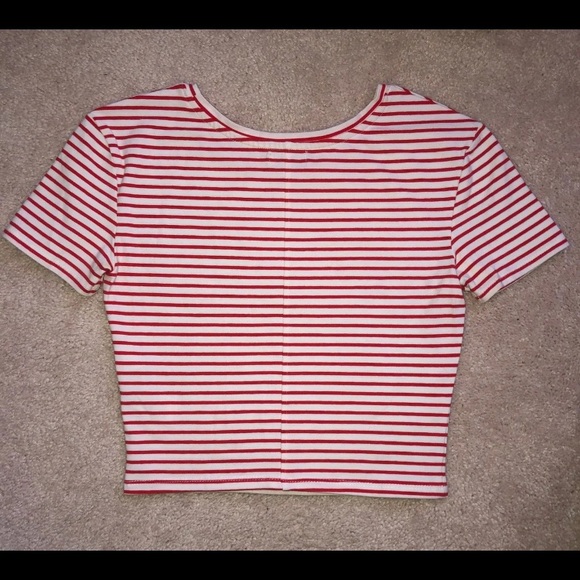 Zara red striped crop top - Picture 5 of 6
